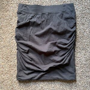 Sundry Charcoal Pencil Mini Ruched sides Skirt. Washed Black. Cotton/Spandex
